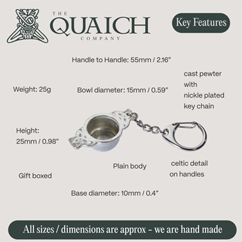 Cast Pewter Quaich Keyring