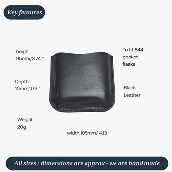 Black Leather Pouch To Fit 4oz Pocket Flasks Black Leather Pouch To Fit 4oz Pocket Flasks