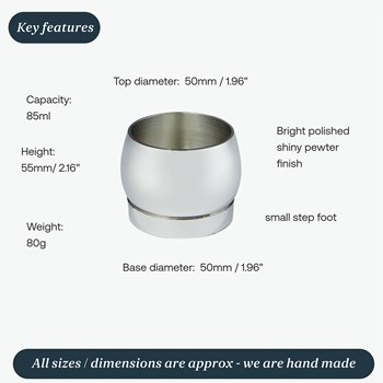 Plain Pewter Whisky Tot