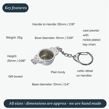 Cast Pewter Quaich Keyring