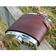 6oz Bourneville Leather Captive Top Pewter Flask 6oz Bourneville Leather Captive Top Pewter Flask