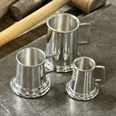 Set Of Three Pewter Tankard Measures Set Of Three Pewter Tankard Measures