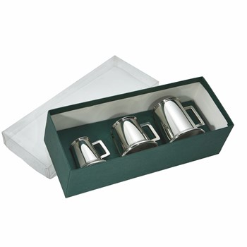 Set Of Three Pewter Tankard Measures Set Of Three Pewter Tankard Measures