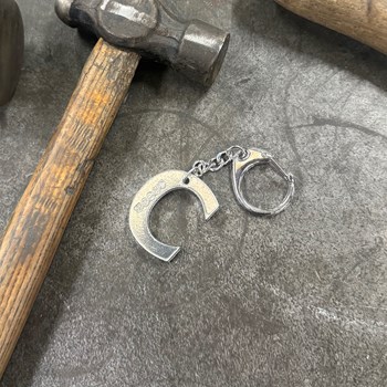 Initial C Touchmarked Pewter Keyring Initial C Touchmarked Pewter Keyring