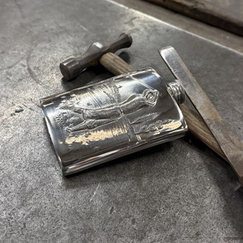 3oz Embossed Golfer Top Pocket Flask 3oz Embossed Golfer Top Pocket Flask