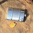 Part Satin 6oz Pewter Kidney Hip Flask