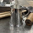 Football Scene One Pint Pewter Tankard