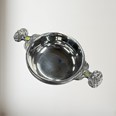 Birthstone Pewter Quaich August With Peridot Stones