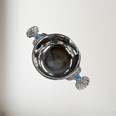 Birthstone Pewter Quaich December With Turquoise Stones Birthstone Pewter Quaich December With Turquoise Stones