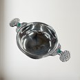 Birthstone Pewter Quaich May With Emerald Stones