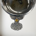 Birthstone Pewter Quaich November With Topaz Stones Birthstone Pewter Quaich November With Topaz Stones