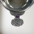 February Birthstone Pewter Quaich With Amethyst Stones February Birthstone Pewter Quaich With Amethyst Stones
