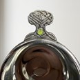 Birthstone Pewter Quaich August With Peridot Stones Birthstone Pewter Quaich August With Peridot Stones