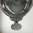 Birthstone Pewter Quaich May With Emerald Stones