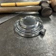 Clay Shot Round Pewter Flask
