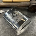 6oz Fishing Scene Pewter Kidney Hip Flask