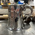 Embossed Celtic Cross One Pint Pewter Tankard