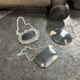 Cast Pewter Plain Oval Decanter Label