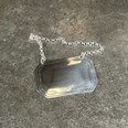 Cast Pewter Plain Rectangular Decanter Label