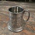 Grandson Pewter Quarter Pint Baby Mug