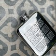 4oz Medieval Tile Pewter Pocket Flask