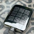 4oz Medieval Tile Pewter Pocket Flask