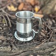 Half Pint Standard Double Lined Part Satin Pewter Tankard