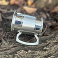 Half Pint Standard Double Lined Part Satin Pewter Tankard