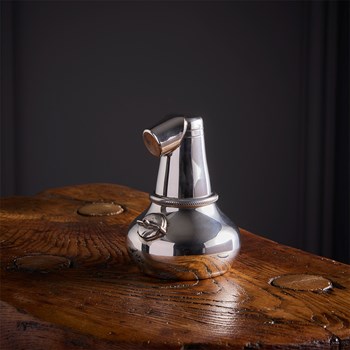 Small Pewter Pot Still Flask