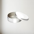 8cm Plain Round Pewter Trinket Box