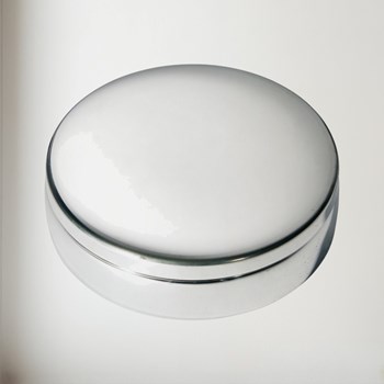 10cm Round Plain Pewter Trinket Box