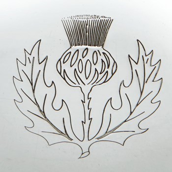 Large Thistle Pewter Quaich Large Thistle Pewter Quaich
