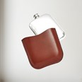 Brown Leather Pouch To Fit 6oz Pocket Flasks