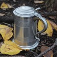 Medieval Antique Finish Pewter One Pint Tankard
