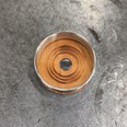 Wood And Pewter Small Bottle Coaster