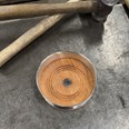 Wood And Pewter Large Bottle Coaster Wood And Pewter Large Bottle Coaster
