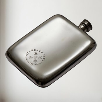 6oz Roaring Stag Pewter Pocket Flask