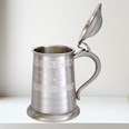 Medieval Hunting Scene Lidded Tankard