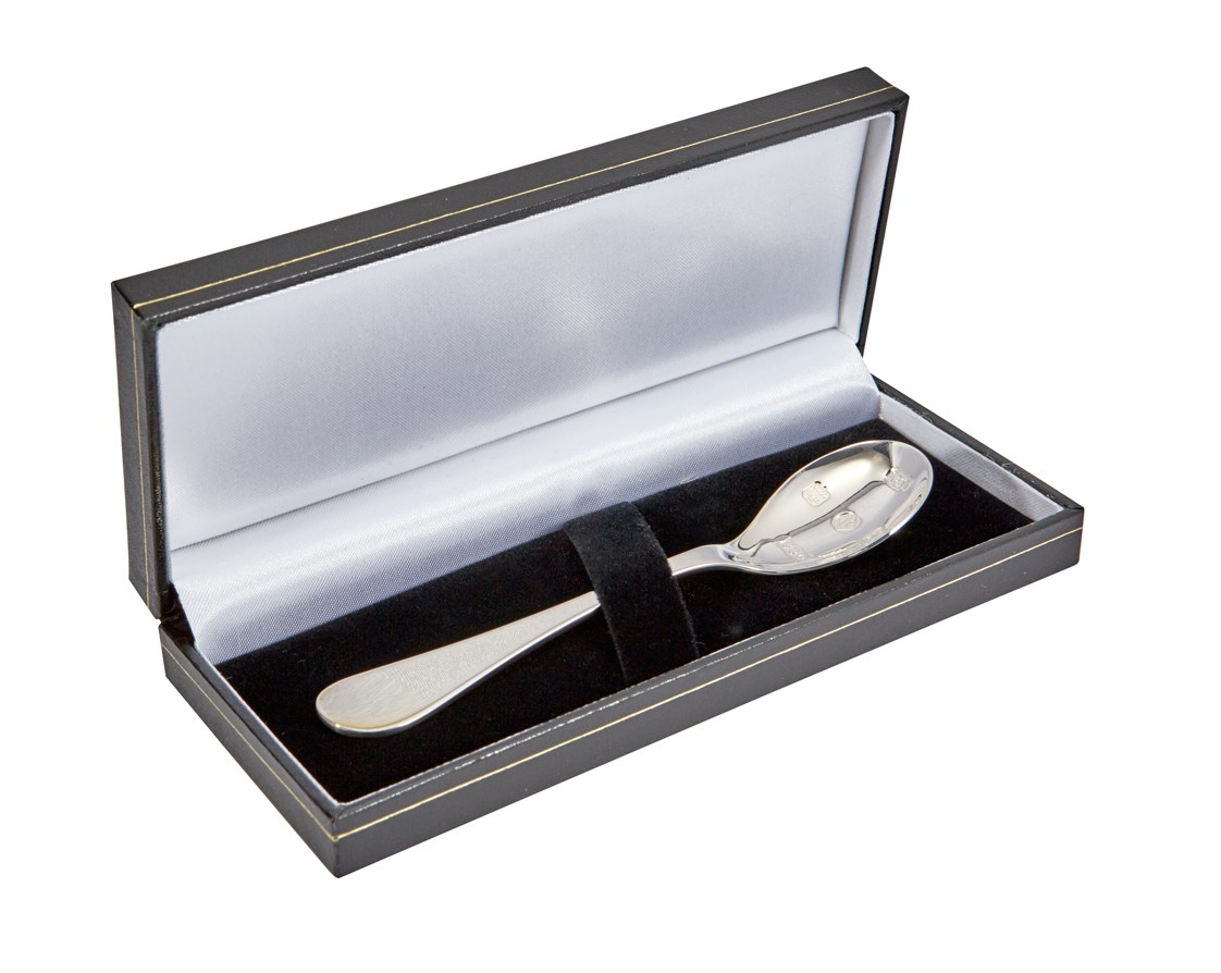Sterling silver christening spoon