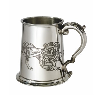 Celtic Lion One Pint Pewter Tankard Celtic Lion One Pint Pewter Tankard