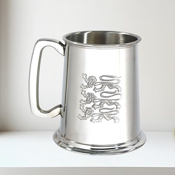 Three Lions One Pint Pewter Tankard