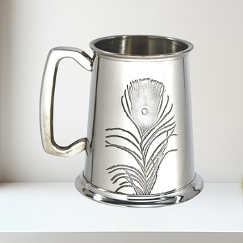 Peacock 1 pint Pewter Tankard