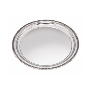 Large Gadroon Rim Pewter Tray