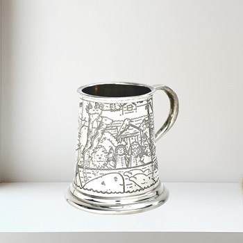 Noahs Ark Quarter Pint Pewter Baby Mug Noahs Ark Quarter Pint Pewter Baby Mug