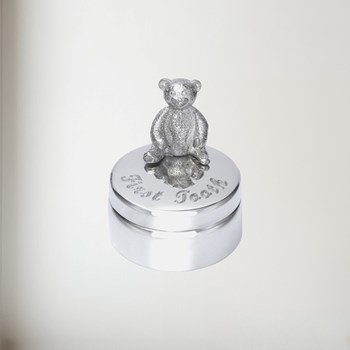 First Tooth Teddy Pewter Trinket Box First Tooth Teddy Pewter Trinket Box