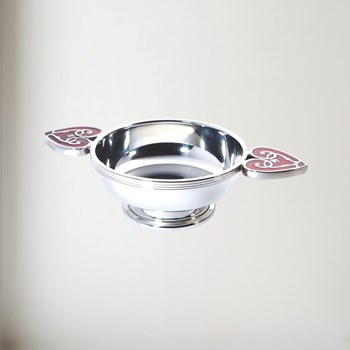 Large Red Heart Of The Highlands Pewter Quaich Large Red Heart of the highlands pewter quaich
