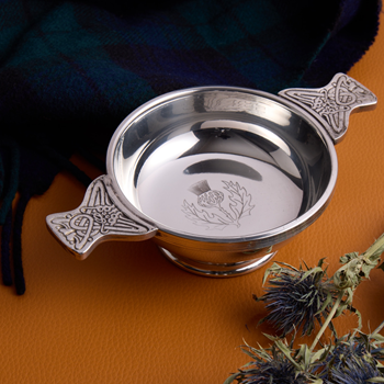 Thistle Large Pewter Quaich