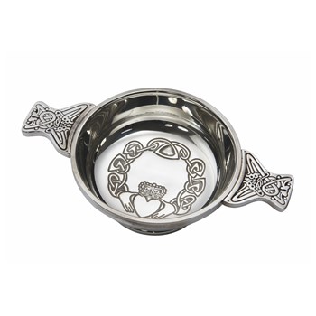 Large Claddagh Pewter Quaich Large Claddagh Pewter Quaich