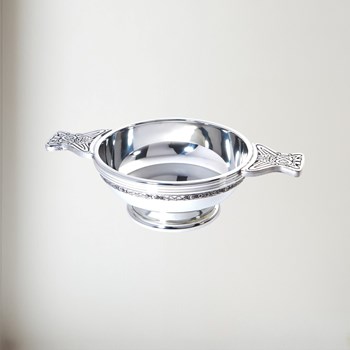 Large Celtic Band Pewter Quaich