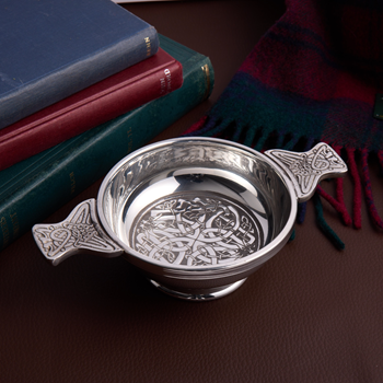 Celtic Circle Large Pewter Quaich